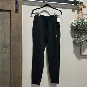 Black Jogger Sweatpants with Tapered Fit and Elastic Waistband